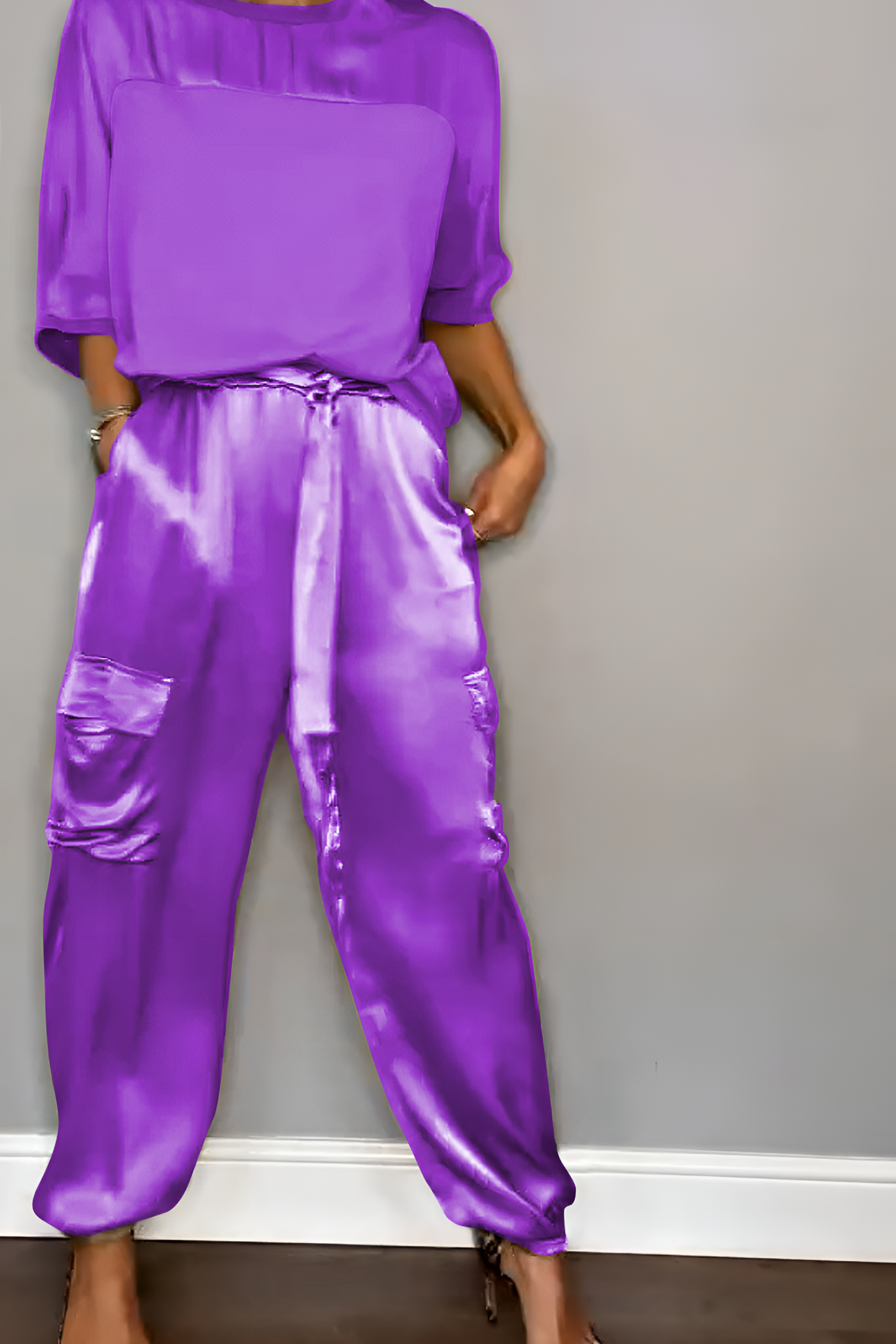 Women's Cargo Two Piece Lounge Set - Casual Chic