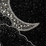 Women's Beaded Moon and Stars Mini Dress - Party Wear