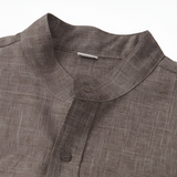 Men's Mandarin Collar Polo Shirt - Casual Outing
