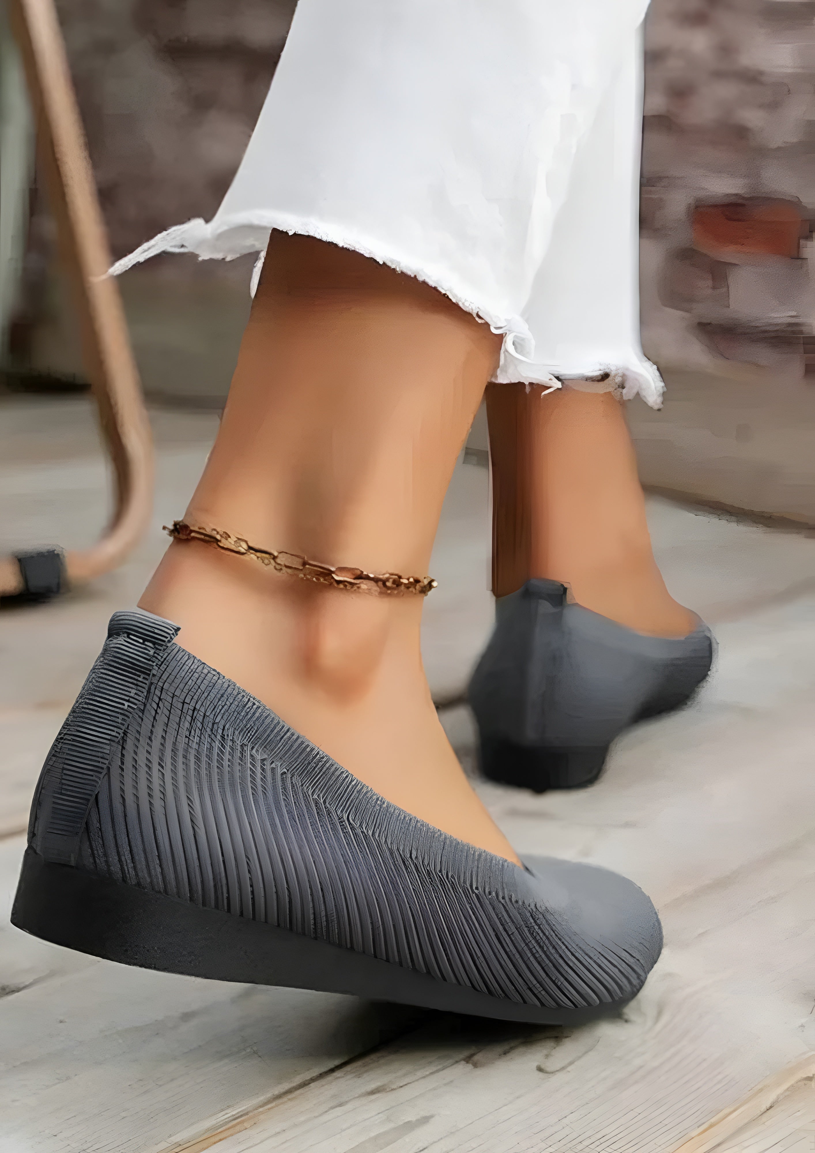 Women's Textured Flats - Summer Shoes