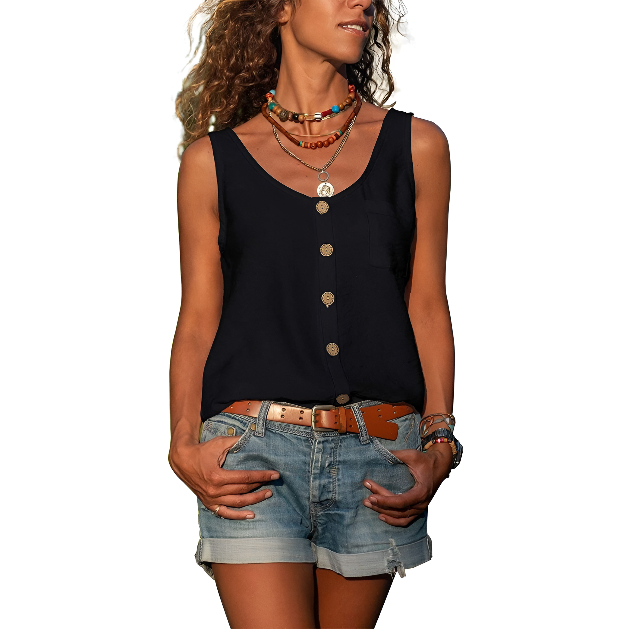 Women's Sleeveless Tank Top - Casual Summer Wear