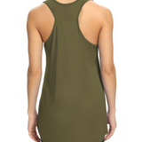 Women's Racerback Longline Tank Top - Athletic Wear