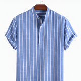 Men's Striped Short Sleeve Shirt - Casual Summer Wear