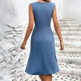 Women's Floral Print Wrap Neck Midi Dress - Summer Casual