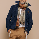 Men's Slim Fit Suede Harrington Jacket - Casual Wear