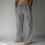 Men's Loose Fit Drawstring Trousers - Casual Beachwear