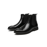Men's Cap Toe Leather Chelsea Boots - Formal Events