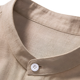 Men's Two Piece Set Short Sleeve Band Collar - Casual Wear