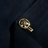Men's Mandarin Collar Military Jacket - Party Wear