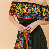 Women's Off-Shoulder Floral Maxi Dress - Festive Summer Wear