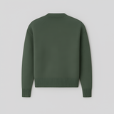 Women's Crew Neck Knit Sweater - Casual Wear