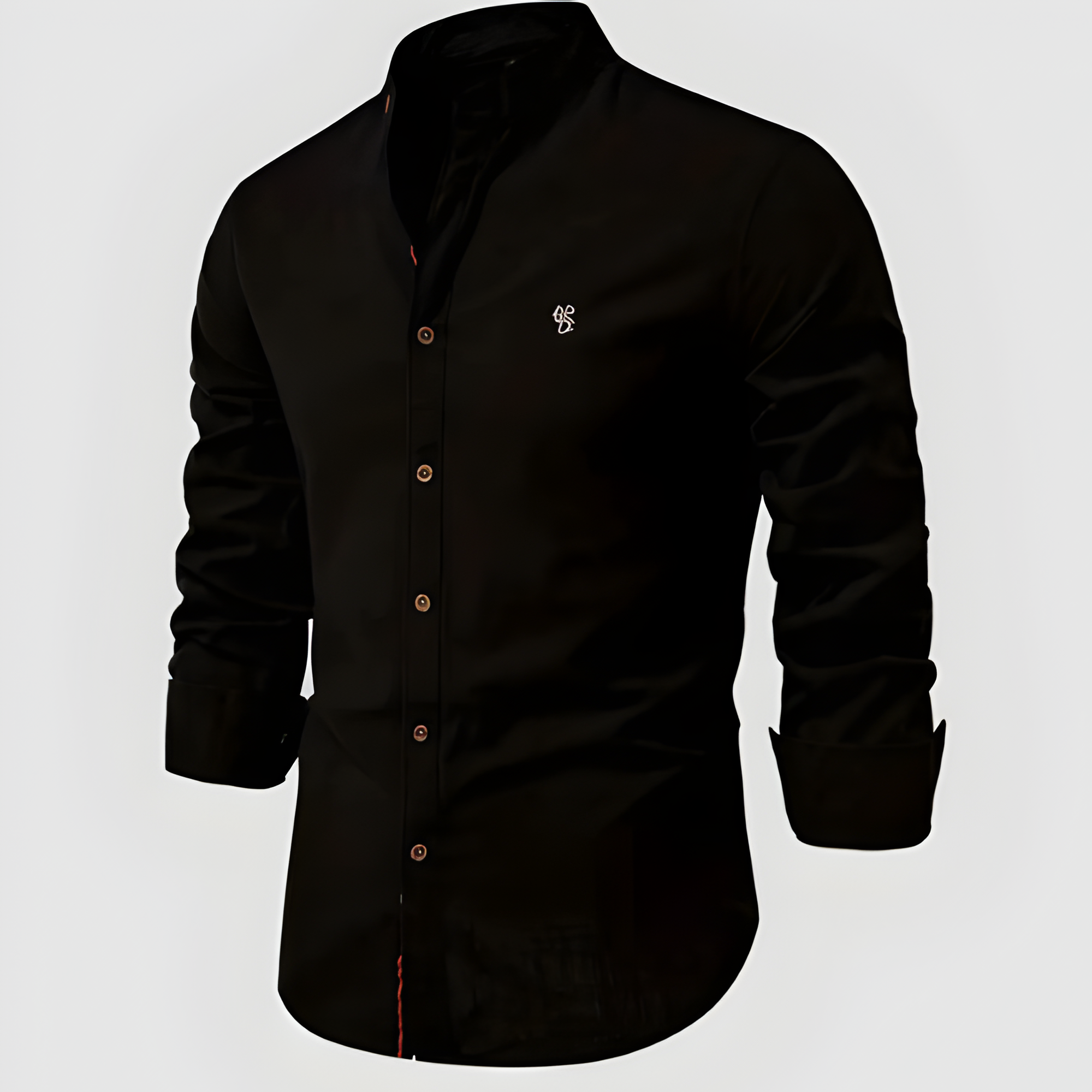 Men's Mandarin Collar Slim Fit Shirt - Casual Spring Wear