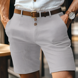 Men's Slim Fit Button Detail Shorts - Casual Summer Wear