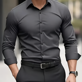 Men's Slim Fit Stretch Dress Shirt - Office Wear