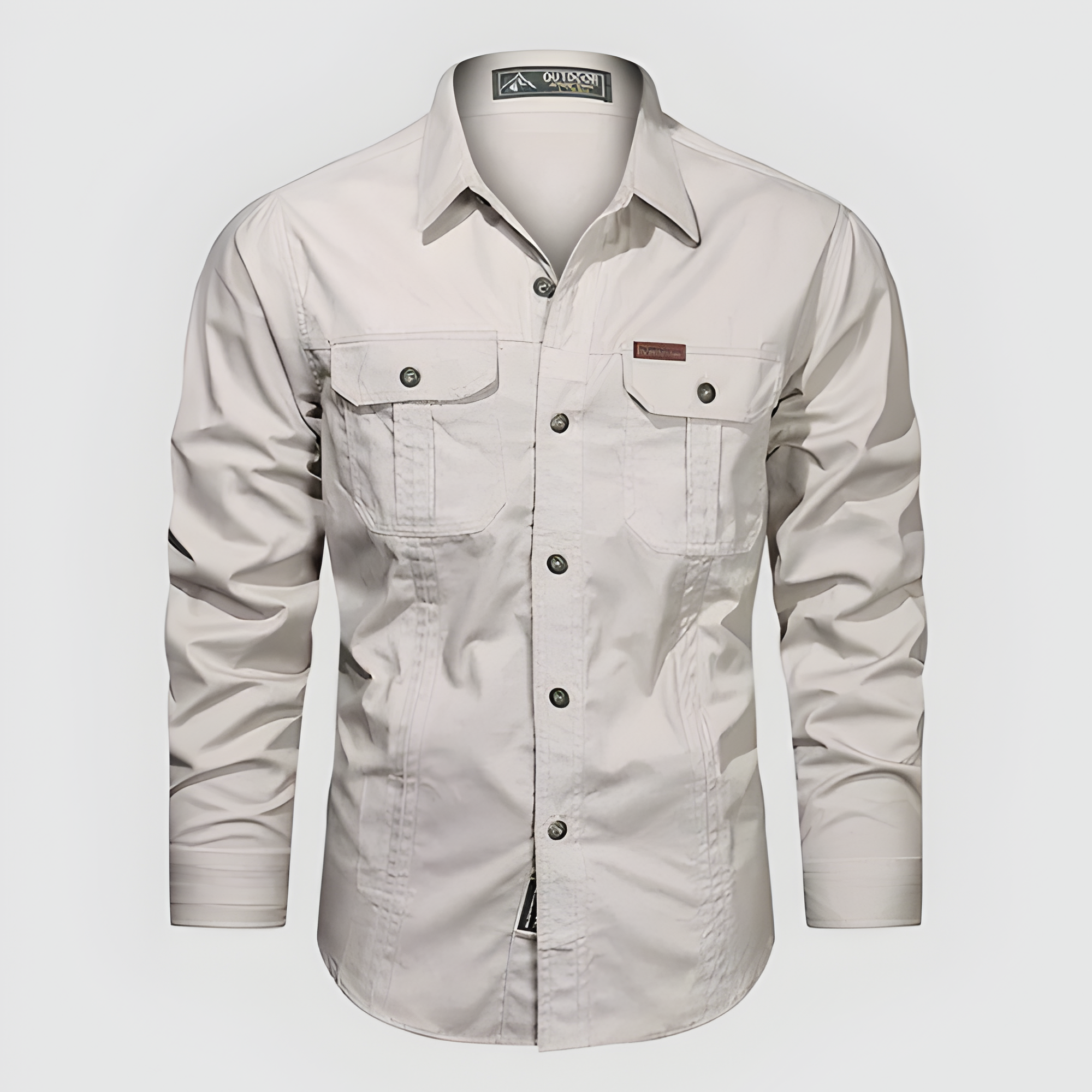 Men's Cargo Shirt Long Sleeve Military Style - Casual Outdoor Wear