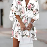 Women's Tiered Skirt Mini Dress - Tropical Summer Wear