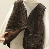 Women’s Button-Front Sleeveless Vest – Winter Layering
