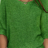 Women's Pullover Knitted Dolman Top - Summer Wear