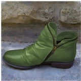 Women’s Leather Ankle Boots - Autumn Outdoor Wear