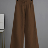 Women's Knit Wide Leg Sweater Set - Casual Loungewear
