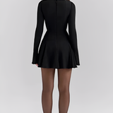 Women's Long Sleeve Fit Flare Dress - Cocktail Party