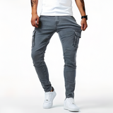 Men's Slim Fit Multi-Pocket Cargo Pants - Casual Wear