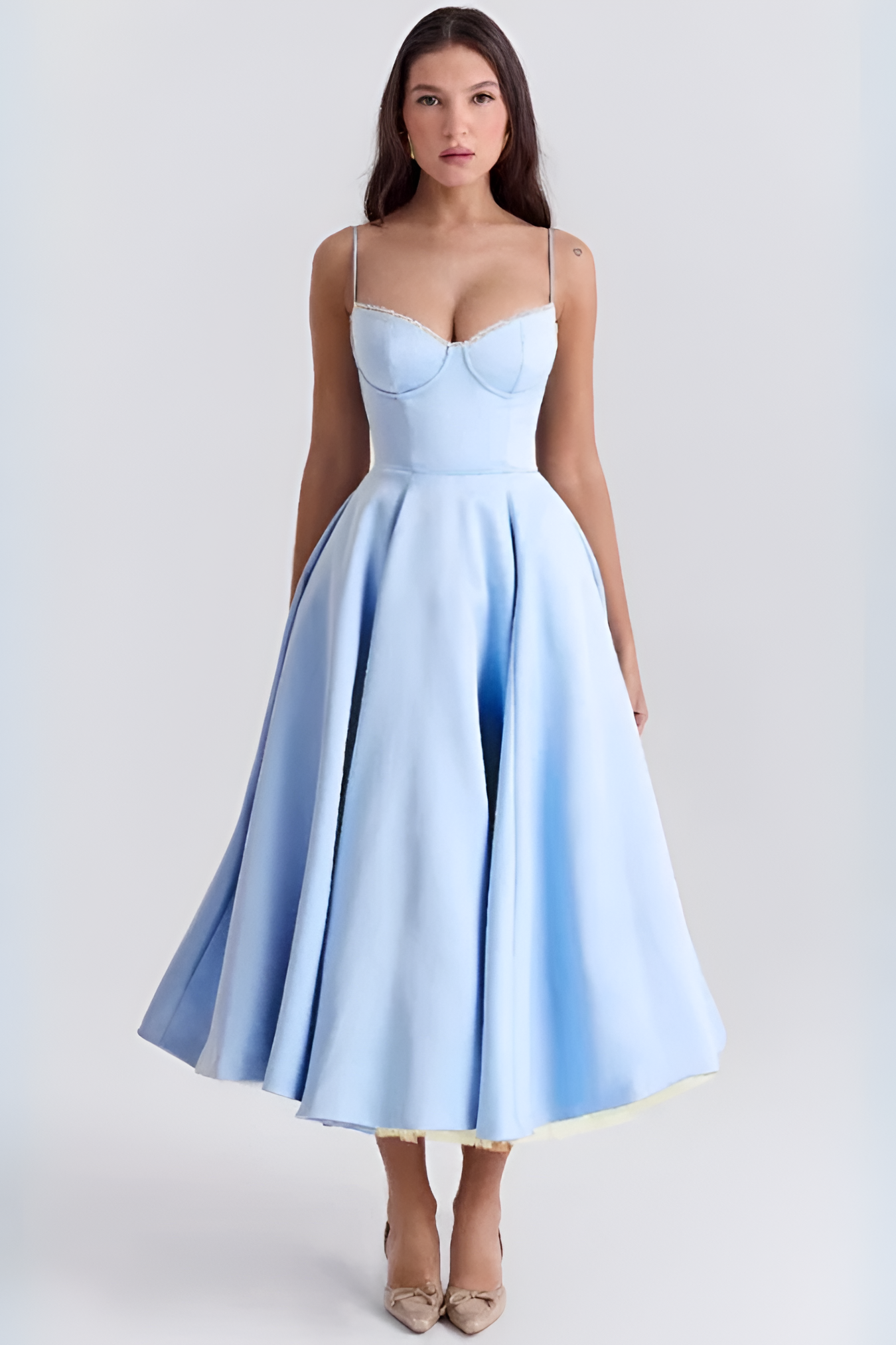 Women's Bustier Corset Midi Dress - Cocktail Party