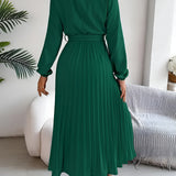 Women's Midi Dress Pleated Skirt - Semi Formal Occasion