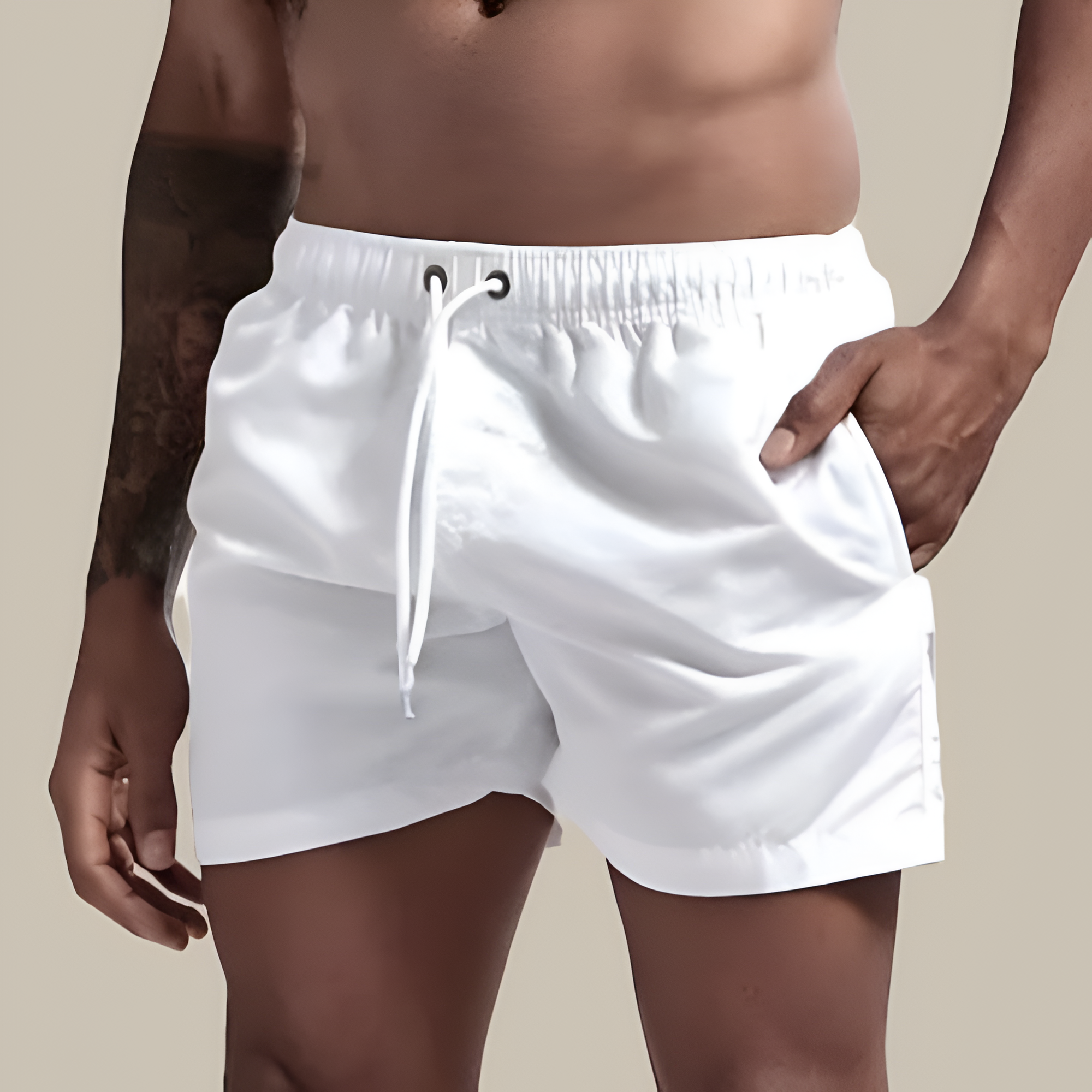 Men's Quick Dry Drawstring Swim Shorts - Summer Beachwear