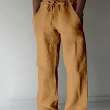 Men's Loose Fit Drawstring Trousers - Casual Beachwear