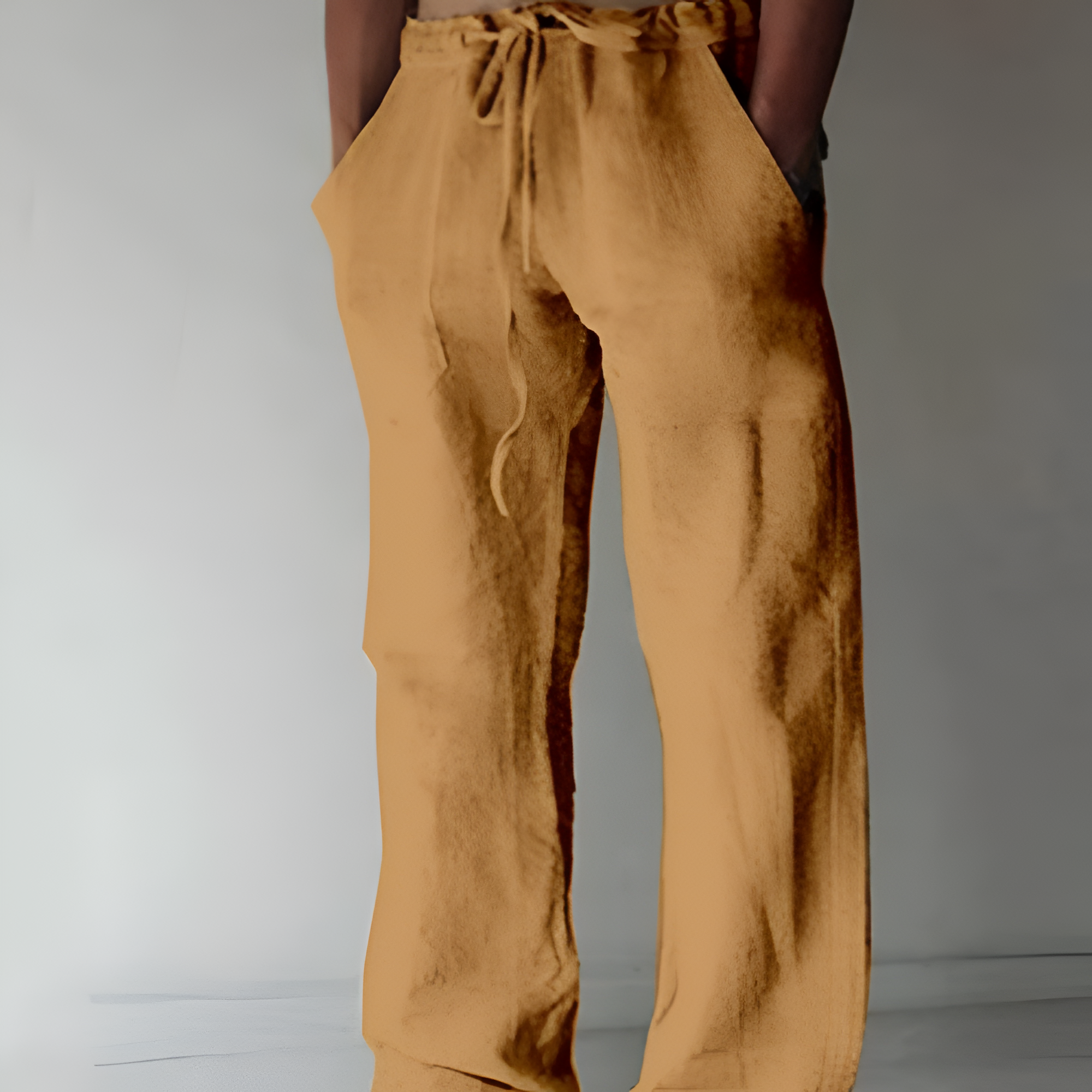 Men's Loose Fit Drawstring Trousers - Casual Beachwear