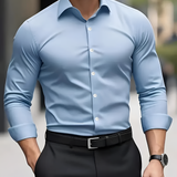 Men's Slim Fit Stretch Dress Shirt - Office Wear