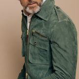 Men's Slim Fit Suede Harrington Jacket - Casual Wear
