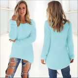 Women's Fuzzy Loose Long Sleeve Sweater - Casual Daily Wear