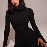 Women's Long Sleeve Fit Flare Dress - Cocktail Party
