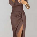 Women's Off Shoulder Maxi Dress - Evening Wear