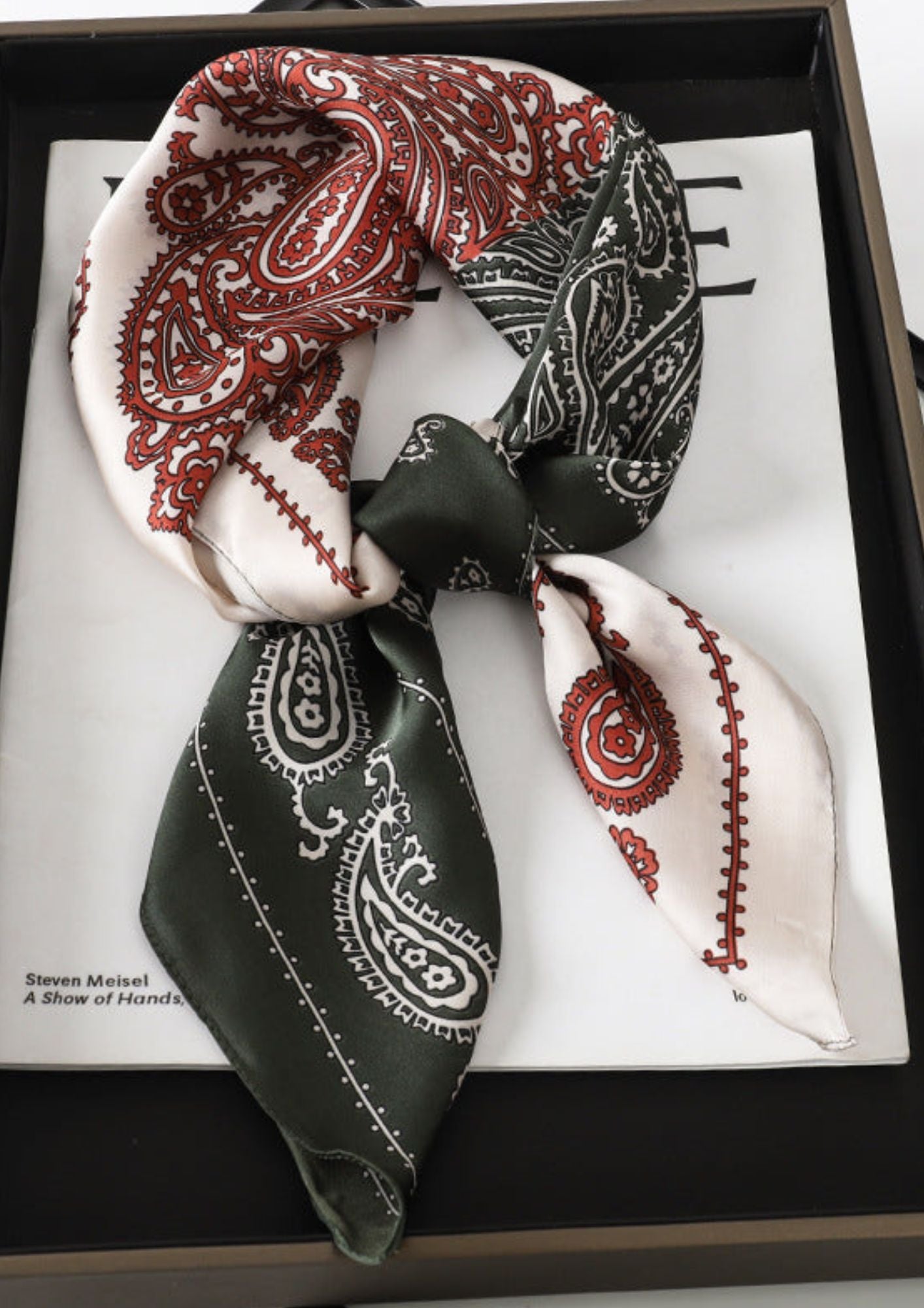 Women's Patterned Square Scarf – Classic Twist Travel Wear