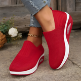 Women's Mesh Wedge Slip On Sneakers - Daily Walking