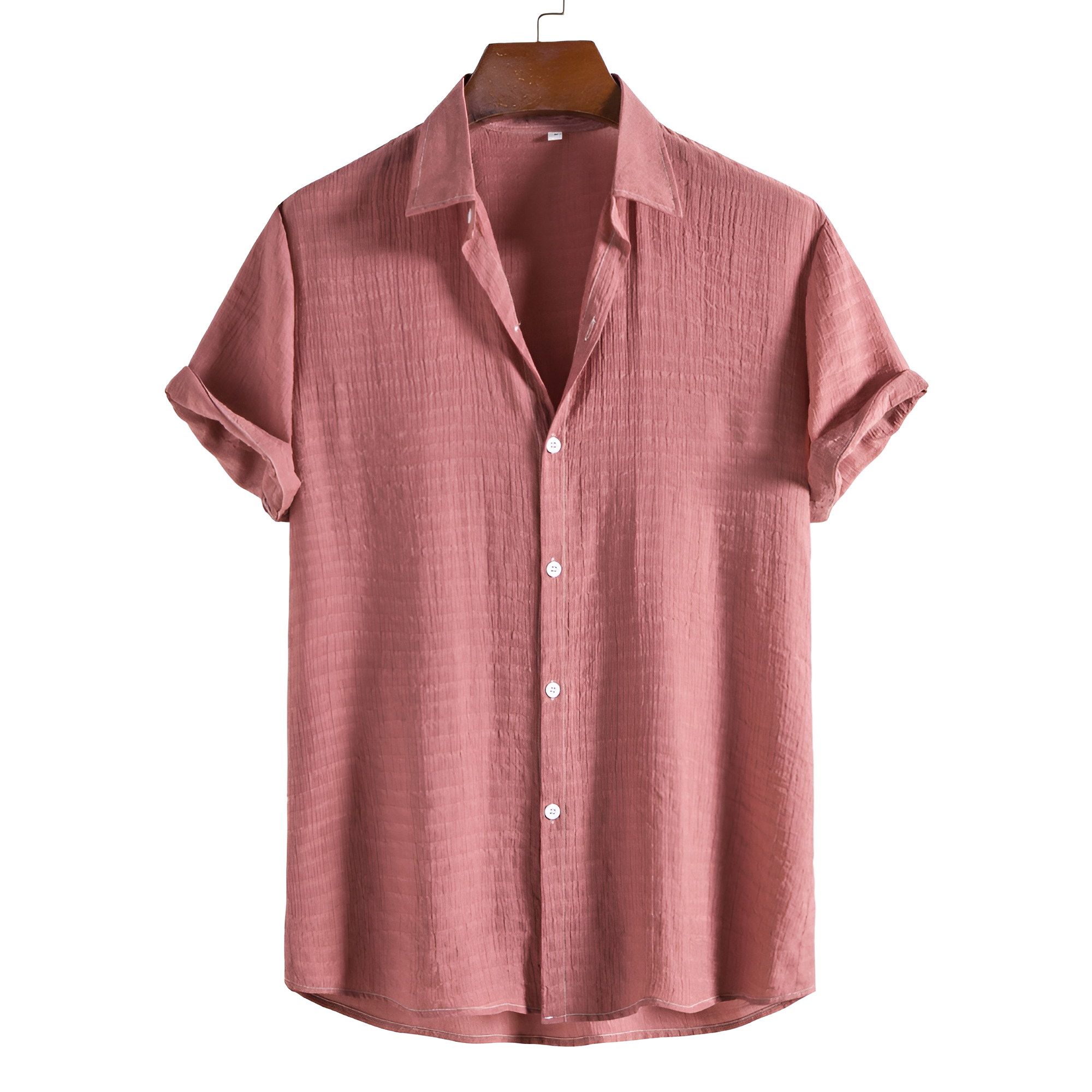 Men's Short Sleeve Button Up Shirt - Casual Wear