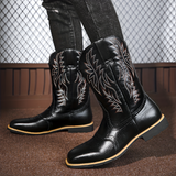 Men's Square Toe Western Boots - Casual Outdoor