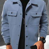 Men's Button Up Long Sleeve Over Shirt - Casual Wear