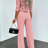 Women’s Cropped Top 2 Piece Set - Smart Casual