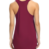 Women's Racerback Longline Tank Top - Athletic Wear