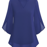 Women's Chiffon Tunic Blouse - Office Wear