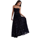 Women's Floral Corset Maxi Dress - Formal Occasion