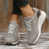 Women's Lace-Up Sneakers Chunky Sole Colorblock - Casual Walking