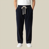 Men's Wide Leg Corduroy Trousers - Casual Everyday Wear