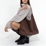 Women's Suede Large Hobo Bag - Daily Casual