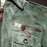 Men's Slim Fit Suede Harrington Jacket - Casual Wear