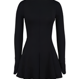 Women's Long Sleeve Fit Flare Dress - Cocktail Party